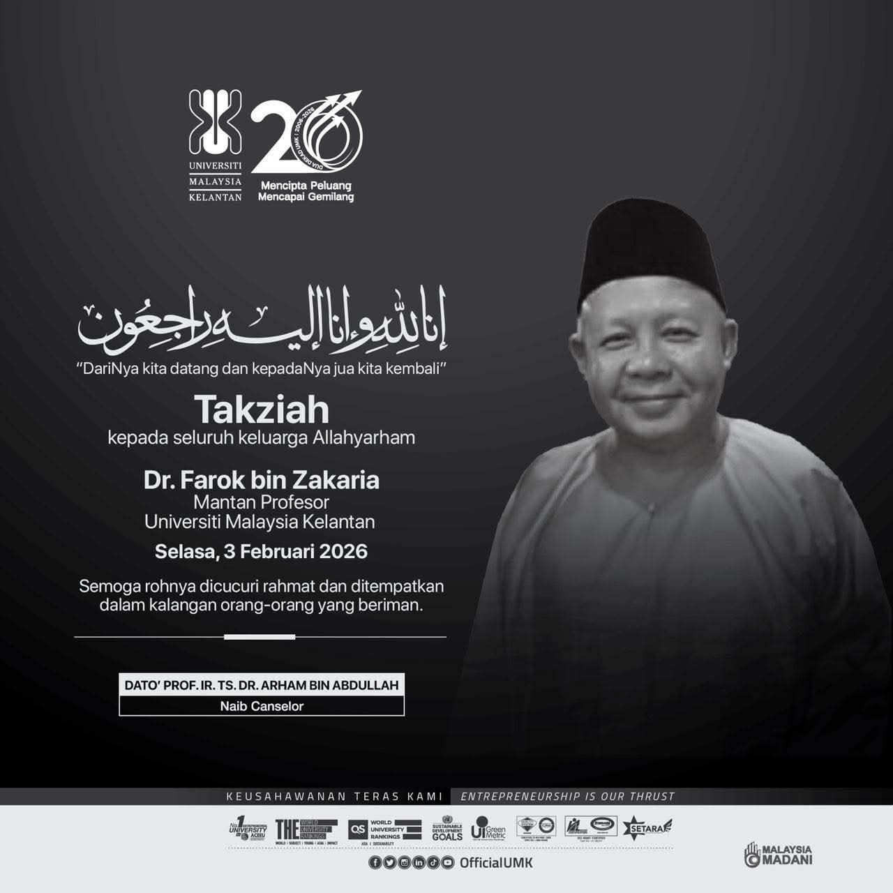 Prof Dr. Farok Zakaria